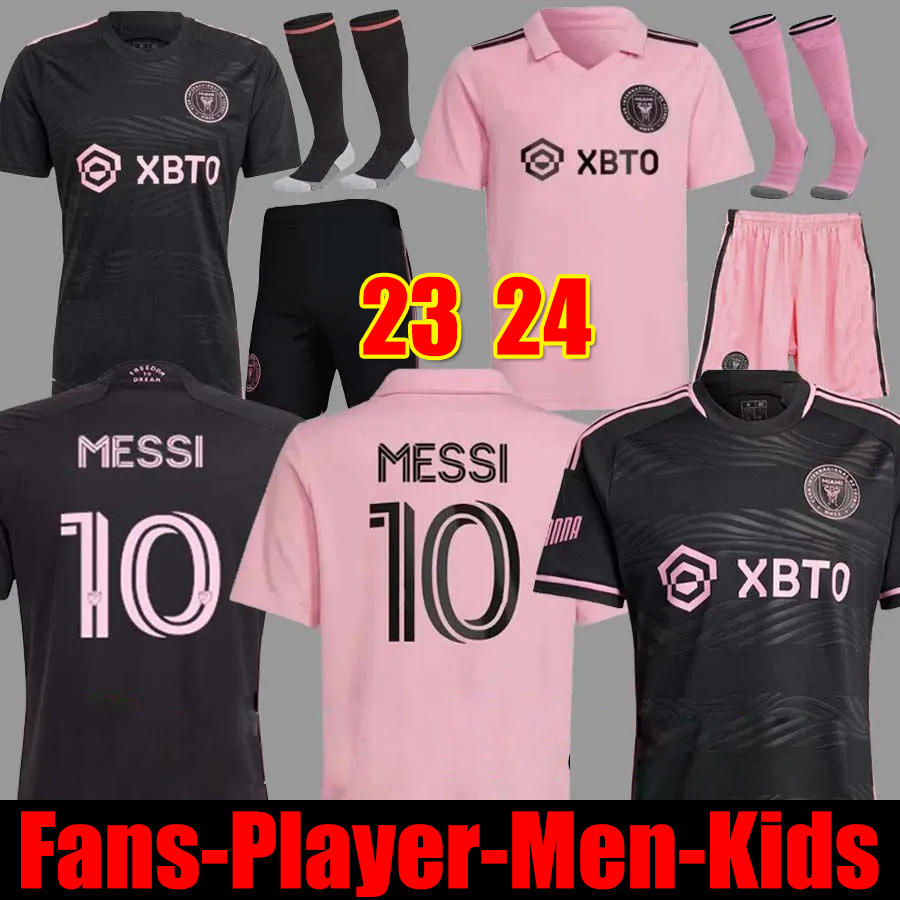 

2023 2024 Inter Miami Soccer Jerseys CF MESSIS Matuidi HIGUAIN CAMPANA YEDLIN BECKHAM MLS 23 24 football men kids Player Fans version shirt kits child adult uniform, 2022 away kids socks