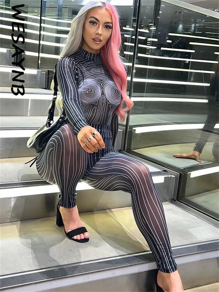 

Women' Two Piece Pants WESAYNB Wholesale Casual 2 Peices Set Women Outfits 2023 Long Sleeve Mesh Crop Top Skinny Suits Club Sets, Black