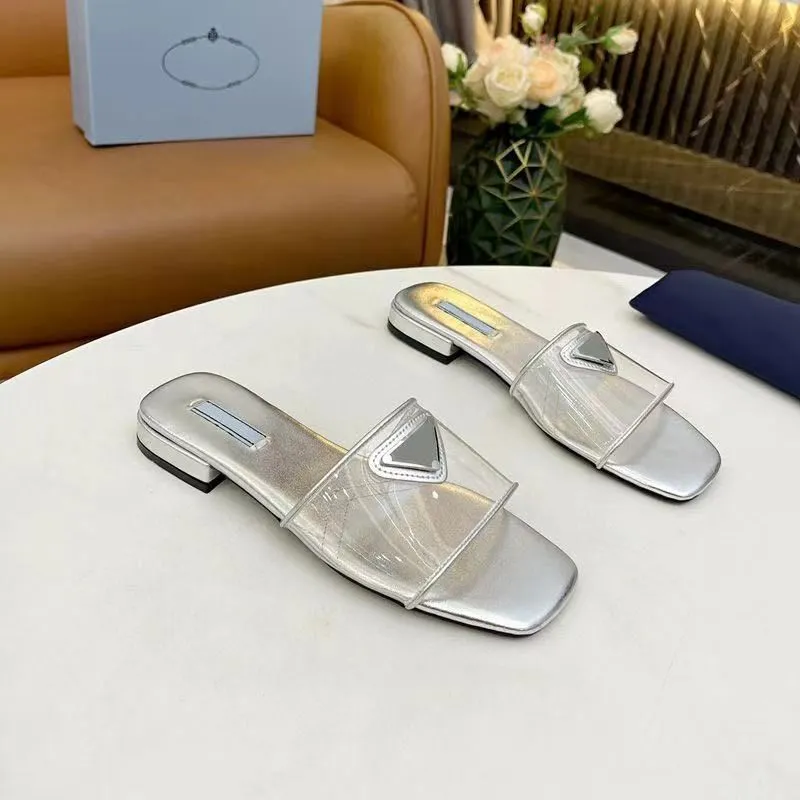 

Women Black Celeste dressy flat sandals Transparent and Leather Slippers Designer Flat Slides Lady Fashion Sandals Mules Home Casual Party