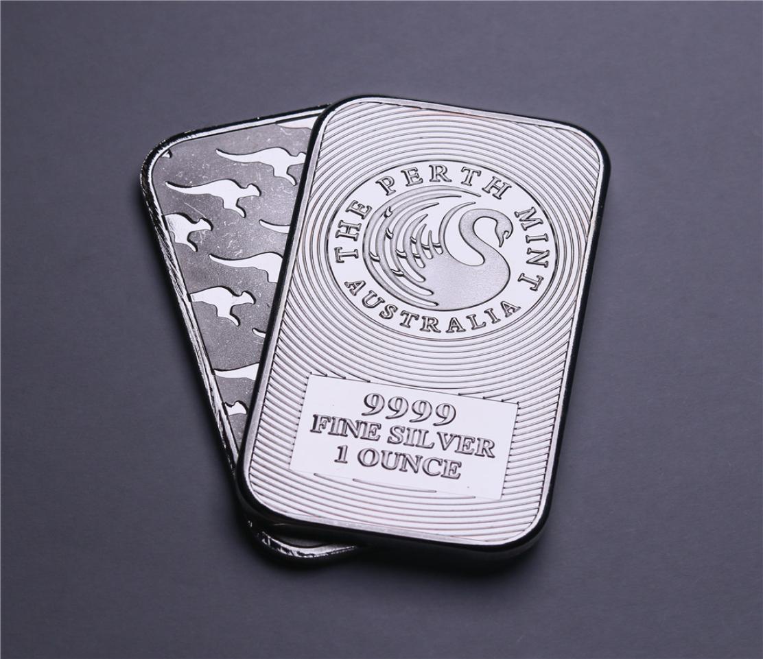 

1 Oz Australia Perth Mint Kangaroo Silver Bar012345675787901