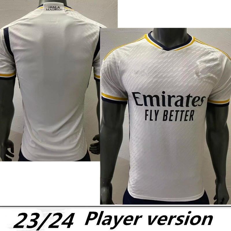 

23/24 Player Version Soccer Jerseys 2023 Camiseta Bellingham #20 VINI JR. #25 CAMAVINGA #9 BENZEMA #10 MODRIC TCHOUAMENI Home Shirt Men #15 VALVERDE 21 RODRYGO Away