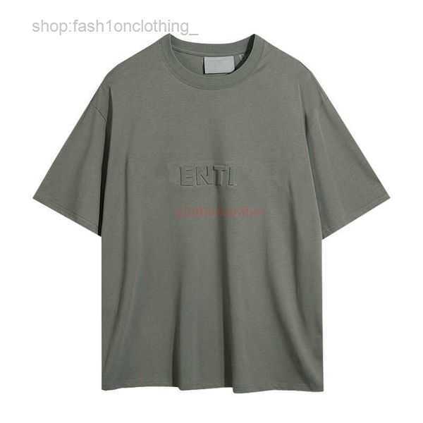 

FOG ESS Es Men's t Shirts God Multi Thread Season Front Three-dimensional Letter Round Neck Short Sleeve T-shirt 7 DYHJ