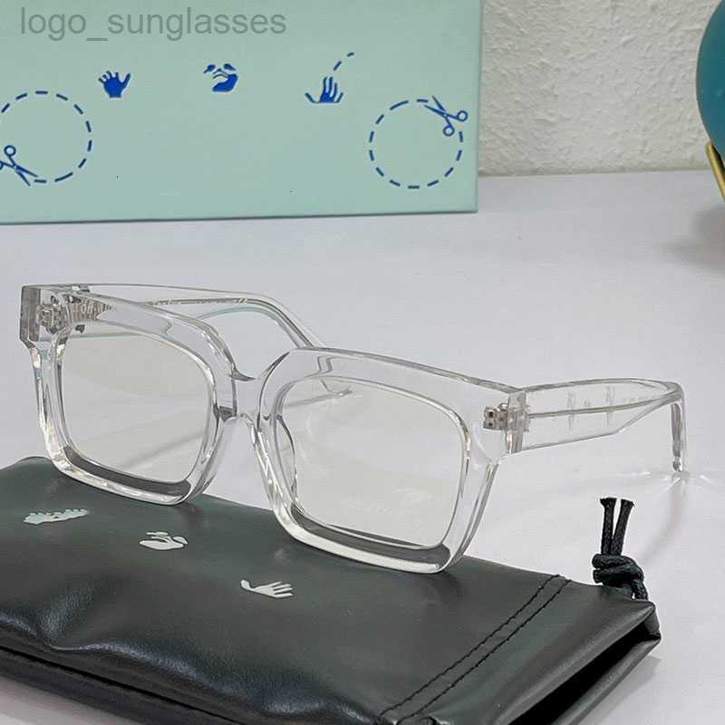 

OFF sunglasses OW40001 fashion classic thick plate black white square frame 40001 men glasses designer sunglasses with original bo