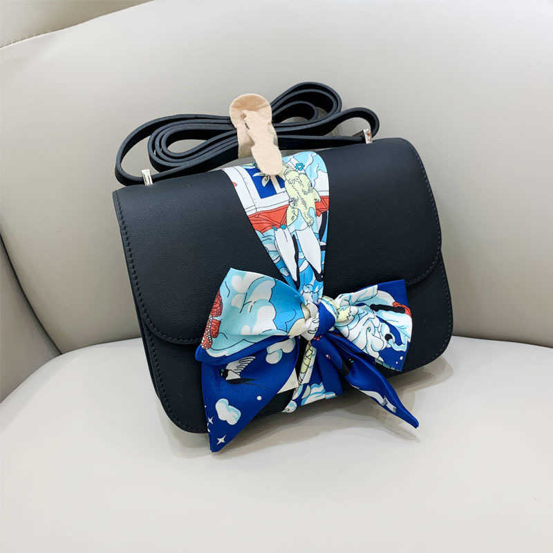

Designer H Home bag sensitivity Motorcycle high top layer Swift Kangkang stewardess small square tofu genuine leather women's one shoulder crossbody DMVF