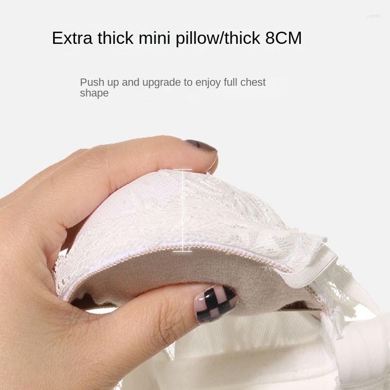 

Bras Beautiful Back Small Chest Flat Special Underwear For Women No Steel Ring Sexy Gathering Super Thick 9 Thickened 8cm, White one piece bra