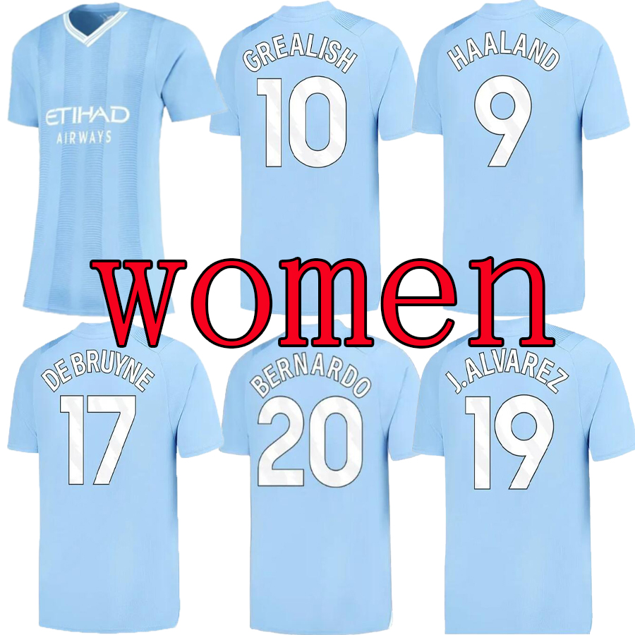 

23 24 Haaland MANS CITIES SOCCER JERSEYS women PHILLIPS Agueroooo anniversary GREALISH DE BRUYNE FODEN 2023 2024 MANCHESTERS football S-2XL, Blue