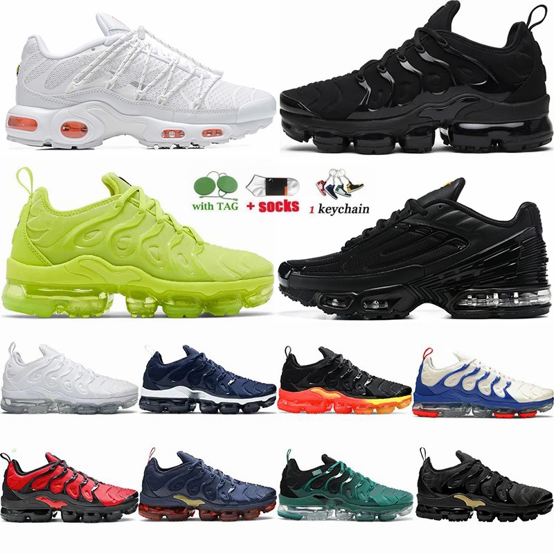 

Tn Series Running Shoes Tns Plus Triple Black White Utility Cushioned Sneakers Terrascape Toggle Tn3 Tuned 3.0 Mens Trainers Women Jogging Walking Shoe, 13s-playoff