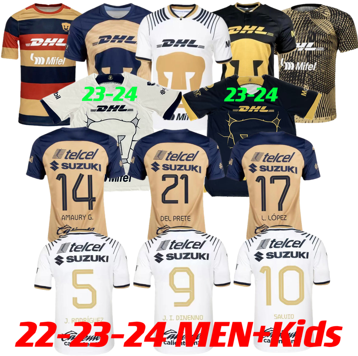 

22 23 24 mexico club unam cougar mens soccer jerseys 2023 2024 j rodriguez j i dinenno salvio del prete a ortiz home away 3rd football shirts uniforms, 22-23 3rd+patch