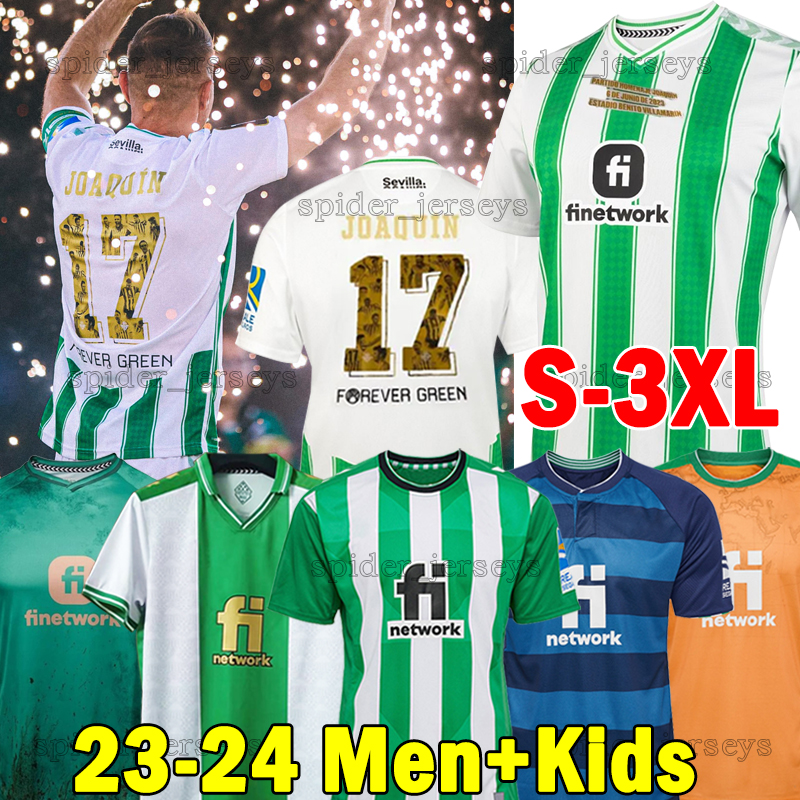 

2023 2024 ReAl BeTis Soccer Jerseys Copa del Rey champion CANALES 22 23 Fourth FEKIR LOREN JOAQUIN B. IGLESIAS JUANMI GUARDADO Goalkeeper Kids kits set football shirts, Beidisi 22-23 away patch