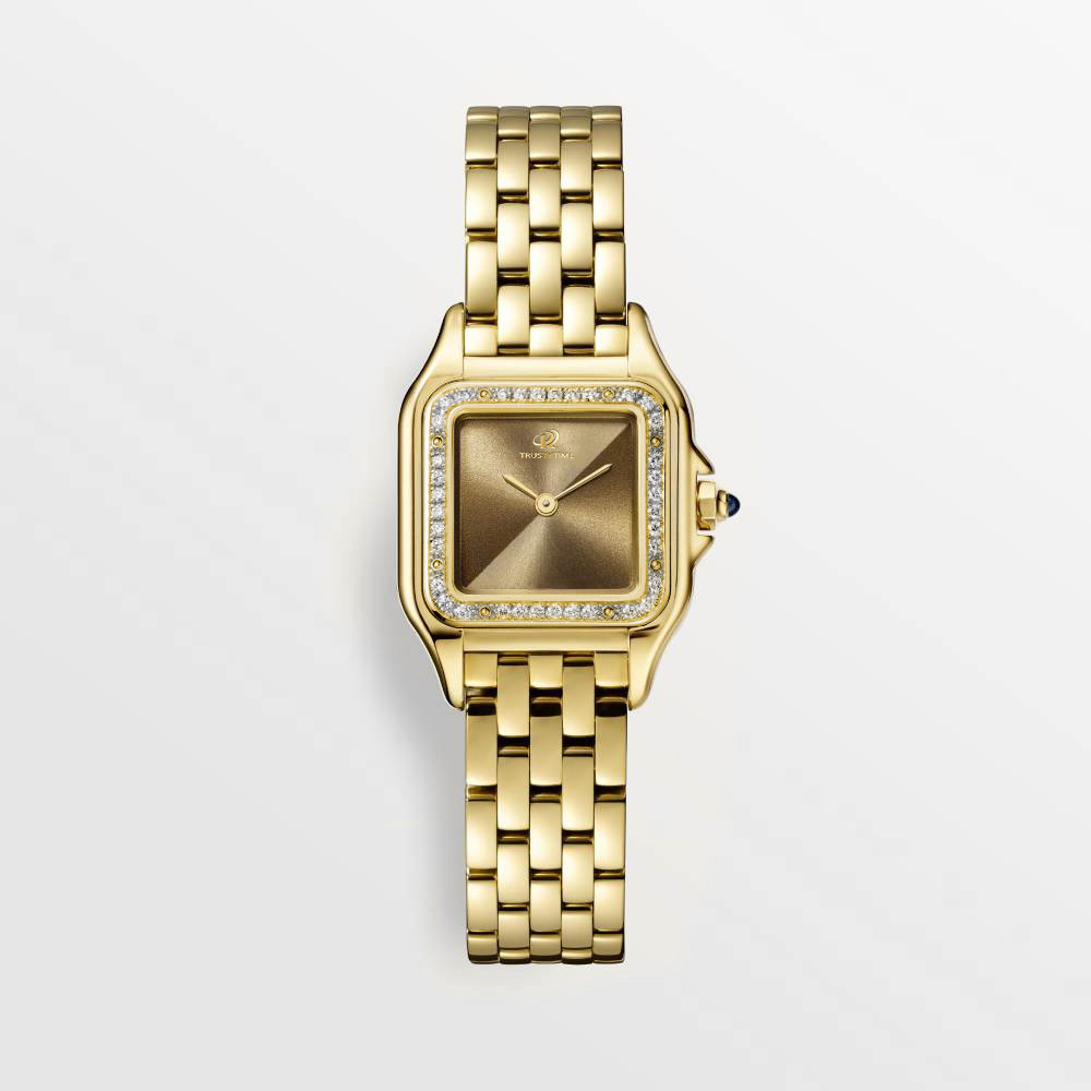 

Fashion Women's Watch Quartz Movement Watch Stainless Steel Folding Buckle Diamond Watch Sapphire Glass Deep Waterproof Simple Business, Color20