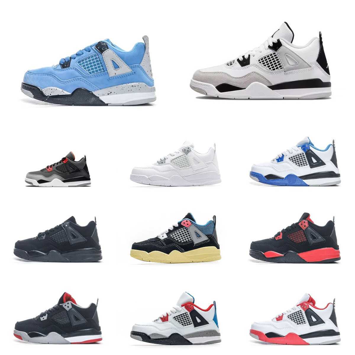 

Jumpman 4S Kids Military Black Sports Basketball Shoes Baby Red Thunder Union 4 Black Cat All White Pink Pure Money Trainers Girl Retros What The Infrared Sneakers S88, Please contact us
