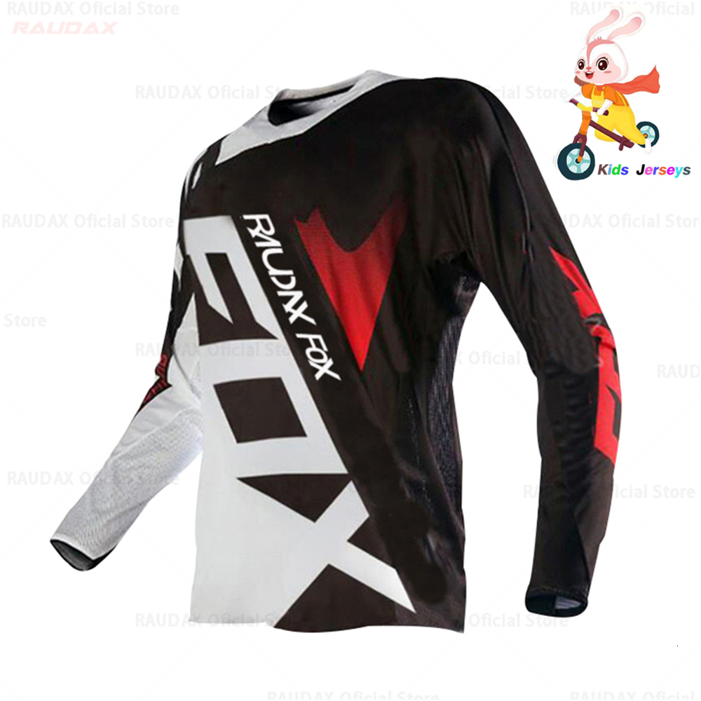 

Cycling Shirts Tops Raudax Kids Quick Dry Motocross Jersey Balance Car Children Mountain Shirt Motorcycle Clothing Ropa for Boy MTB T-Shirts 230608