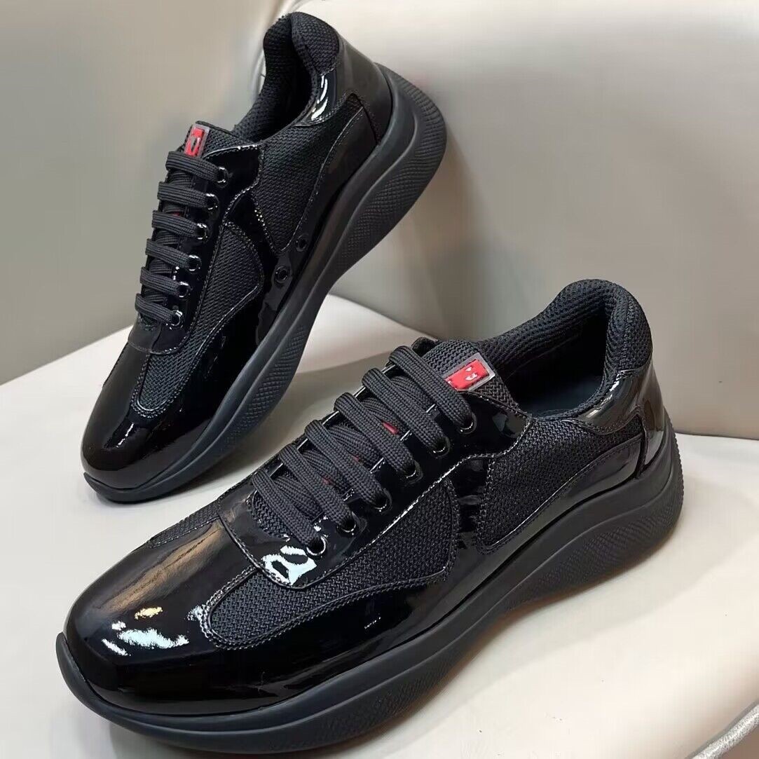 

Outdoor Sports Elegant men Sneakers Shoes Perfect Calfskin Nappa Portofino Trainers White Black Leather Casual Walking Famous Sports EU 38-46, 19