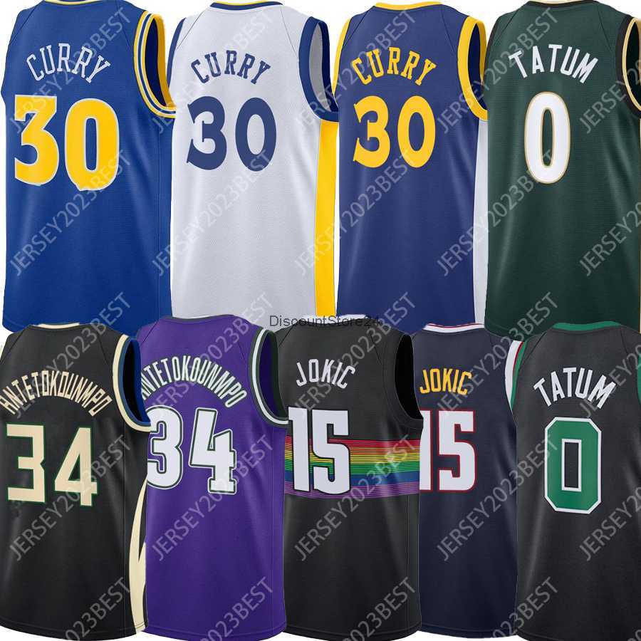 

2022 Basketball Jerseys Tatum Curry Tatum Jokic Giannis Antetokounmpo Men Women Youth XS-4XL 15 0 30 34 mvp''NBA''Basketball Jerseys, Green