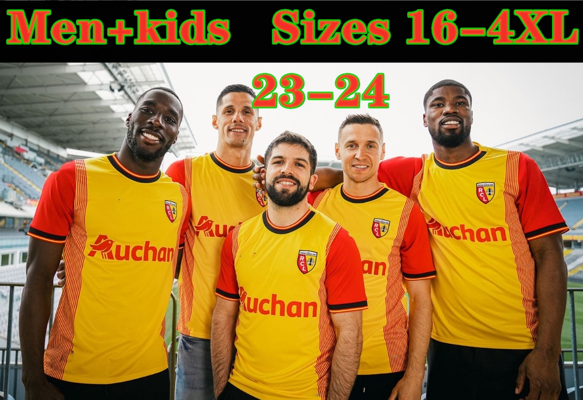 

3XL 4XL RC Lens Maillot de Foot Soccer Jersey Saint Barbe Special away FOFANA KAKUTA 2023 2024 Child Football Shirt 22 24 Men Kids Kit Set Enfants SOTOCA MEDINA GANAGO