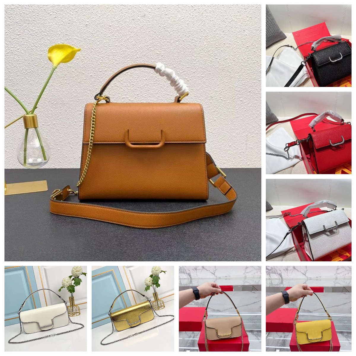 

Designer Shoulder Bags Womens Totes vsling bag Tote handbags chains purse fashion lady purses Gold Letter luxury crossbody bag