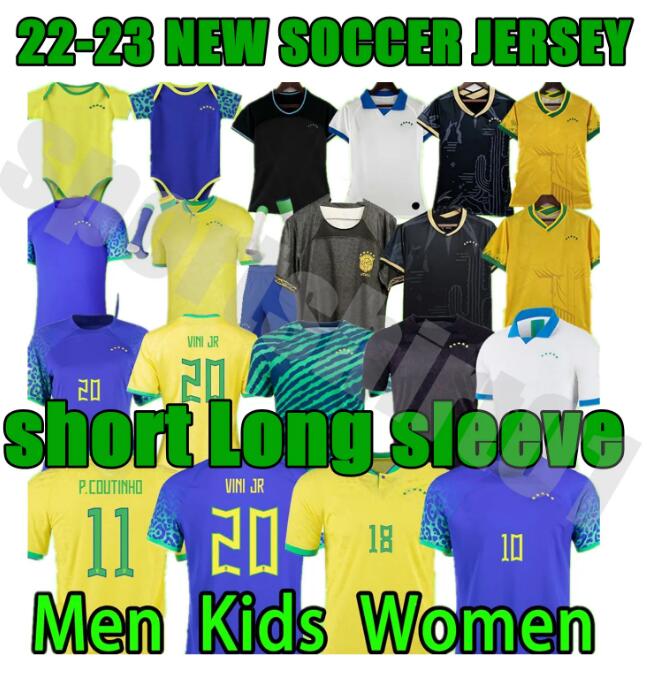 

2022 Brazils VINI JR. Soccer Jerseys brasils CASEMIRO 22 23 National G.JESUS P.COUTINHO Team men kids L.PAQUETA T.SILVA MARCELO Football Shirt RICHARLISON uniform ABB, 18