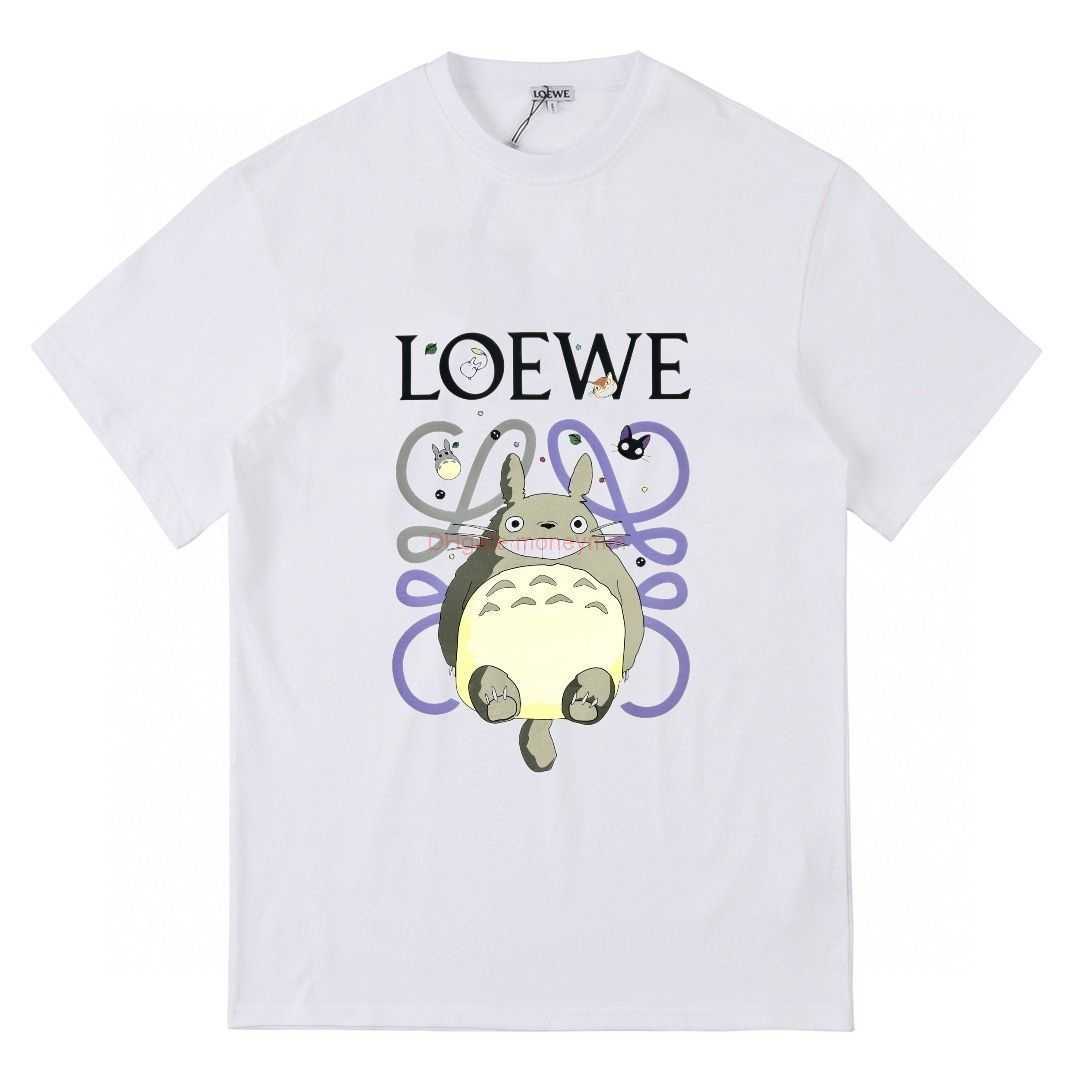 

Designer Fashion Clothing Tees Tshirts Loewe Classic Printing Casual Ins Short Sleeve Tshirt with Three Standards for Men and Women Luxury Casual Streetwear Tops, White heavy weight pure cotton