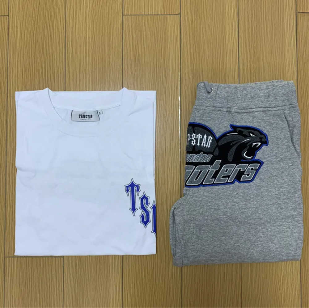 

Motion design Cotton Clothes Short Set Summer Men Trapstar London Shooters Women Embroidereds Bottom Tracksuit Tidal flow design 568ess, Multi