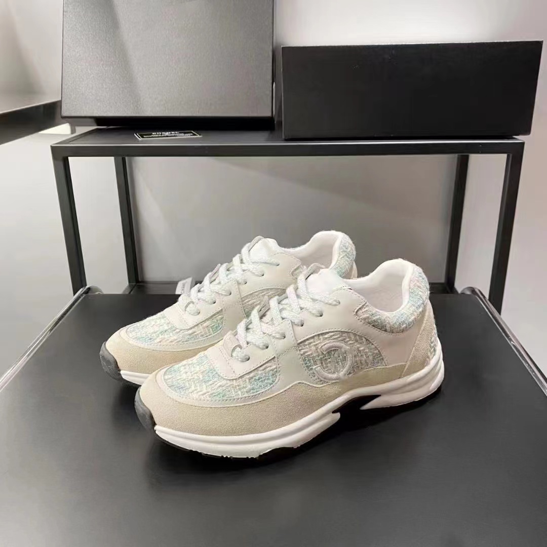 

2023 Luxury Designer Running Shoes Channel Sneakers Women Lace-Up Sports Shoe Casual Trainers Classic Sneaker Woman Ccity ghhgfgd 35-45