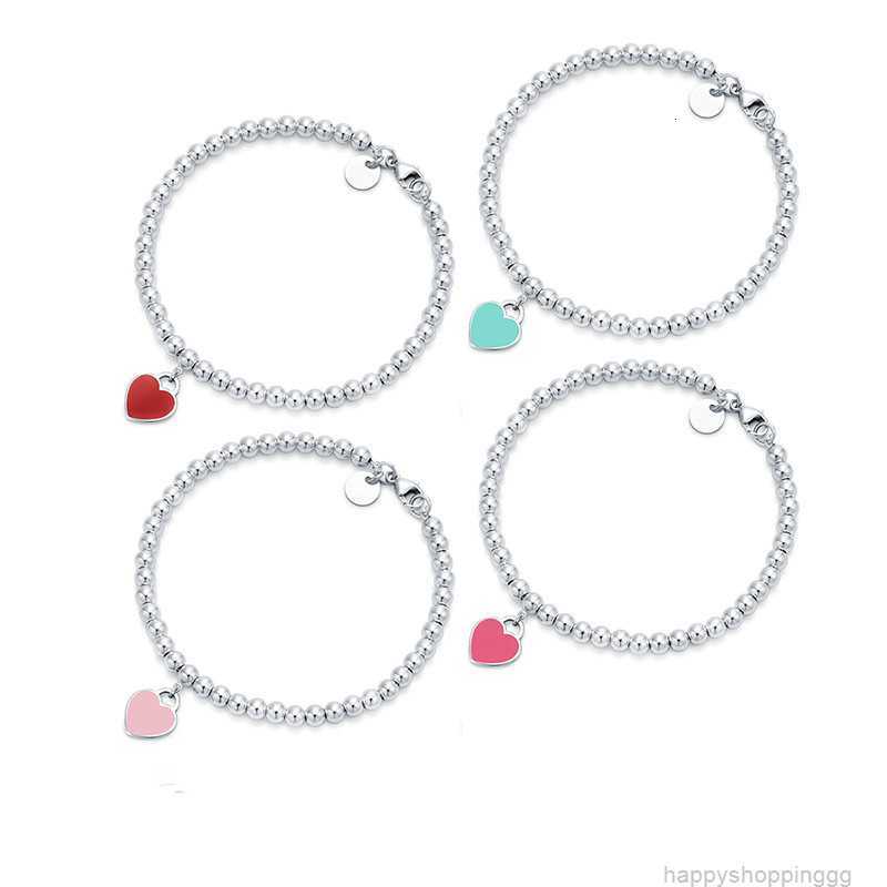 

T Designer Love Hand Link Luxury Brand 4mm Ball Chain Senior Fashion Bracelet Party Wedding Accessories Couple Gifts