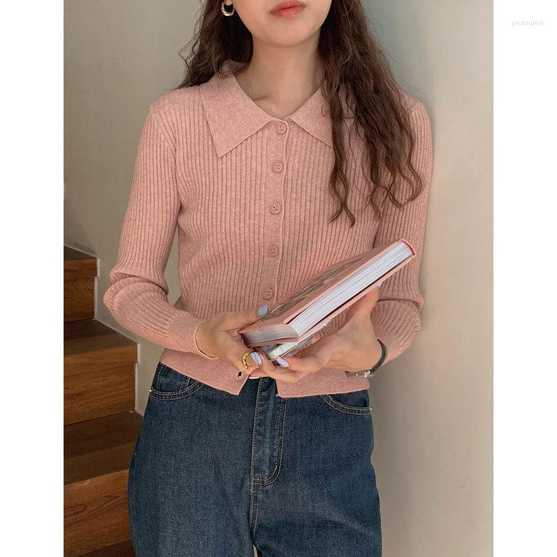 

Women's Knits Woman Sweater Cardigan Autumn/winter Knitting Solid Color Long-sleeve Buttons Ladies Clothing Drop Sale GMFSW636H, Randomcolor