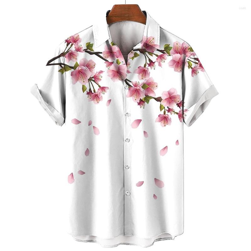 

Men's Casual Shirts Summer Men'S Shirt Flower 3d Printed Men Clothing Daily Short Sleeved Loose Breathable-Shirt Hawaiian Beach Sports, E01-hy01040