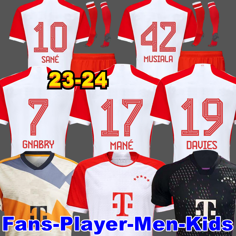 

23 24 soccer jersey SANE 2023 2024 football shirt GORETZKA GNABRY camisa de futebol men kids kits KIMMICH fans player 50th Bayern Munich JOAO CANCELO Neuer, 22/23 third kids+socks