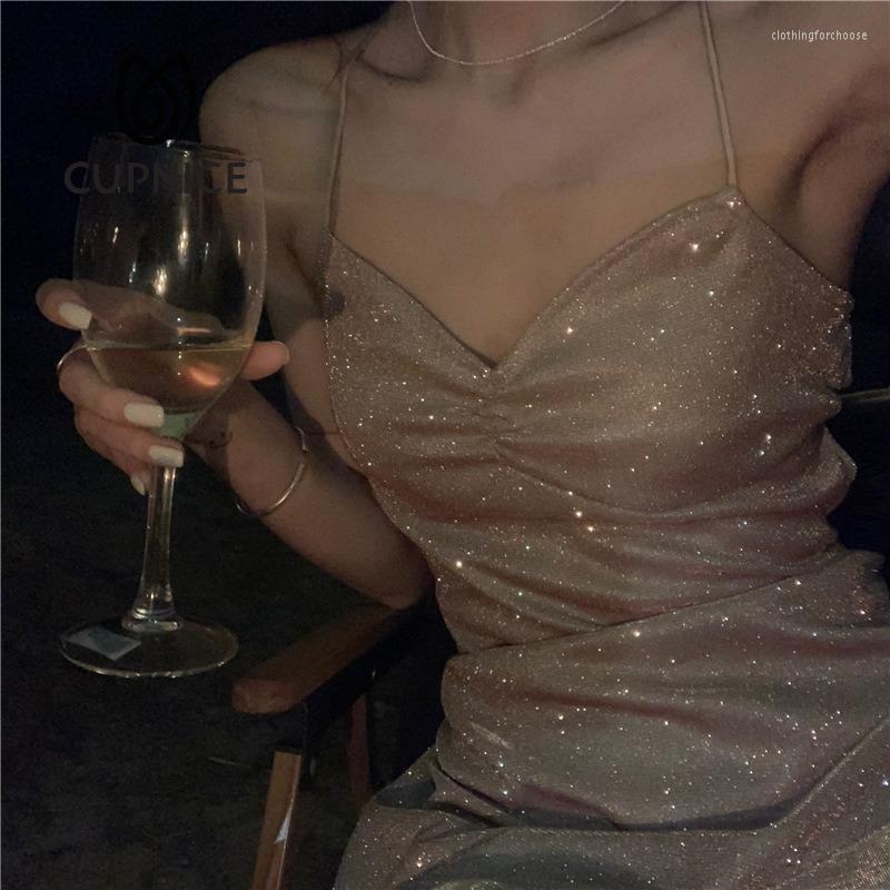 

Casual Dresses CUPNICE Summer For 2023 Tank Strap Beach Club Backless Evening Party Sexy Women' Prom One Piece Basic Corset Dress, Picture color