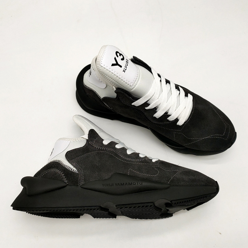 

Unisex 2022 New Black Warrior Y3 Platform Men Shoes Running Sneakers Leather Women Shoes Casual Couple Cowhide Tennis Shoes, As shown 10