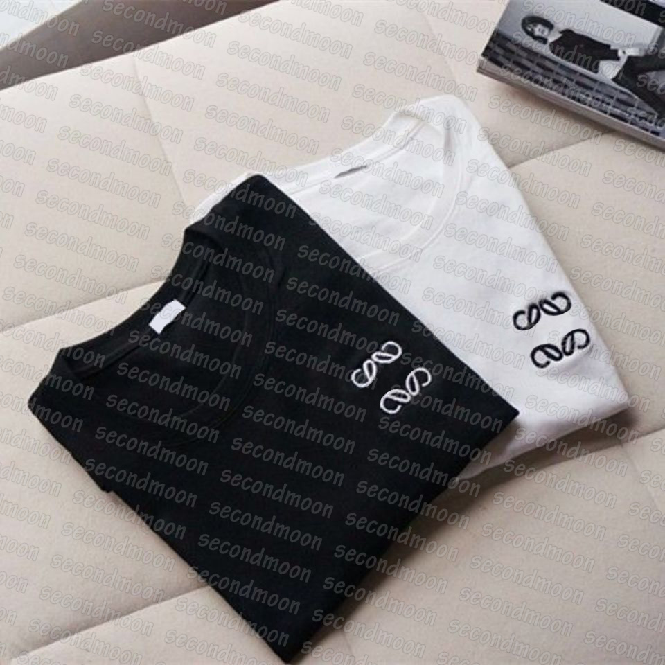 

Designer Embroidered T Shirt Women Short Sleeve Tees Summer Breathable Casual Tee Crew Neck T Shirts, White