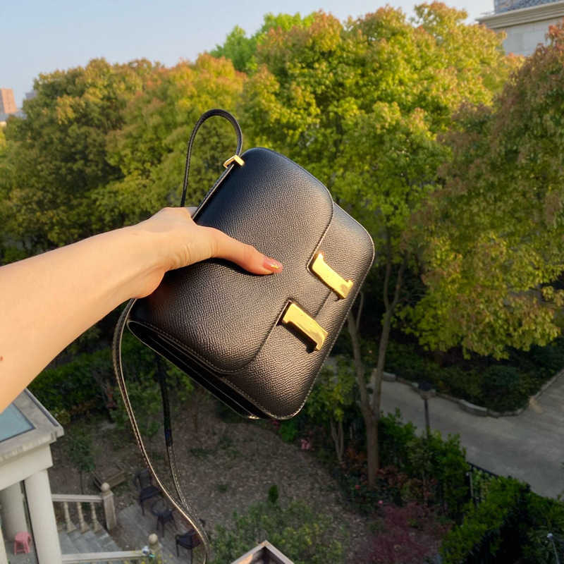 

Designer H Home bag group Small women's 2023 new summer texture h buckle Kangkang single shoulder crossbody box tofu D1MN