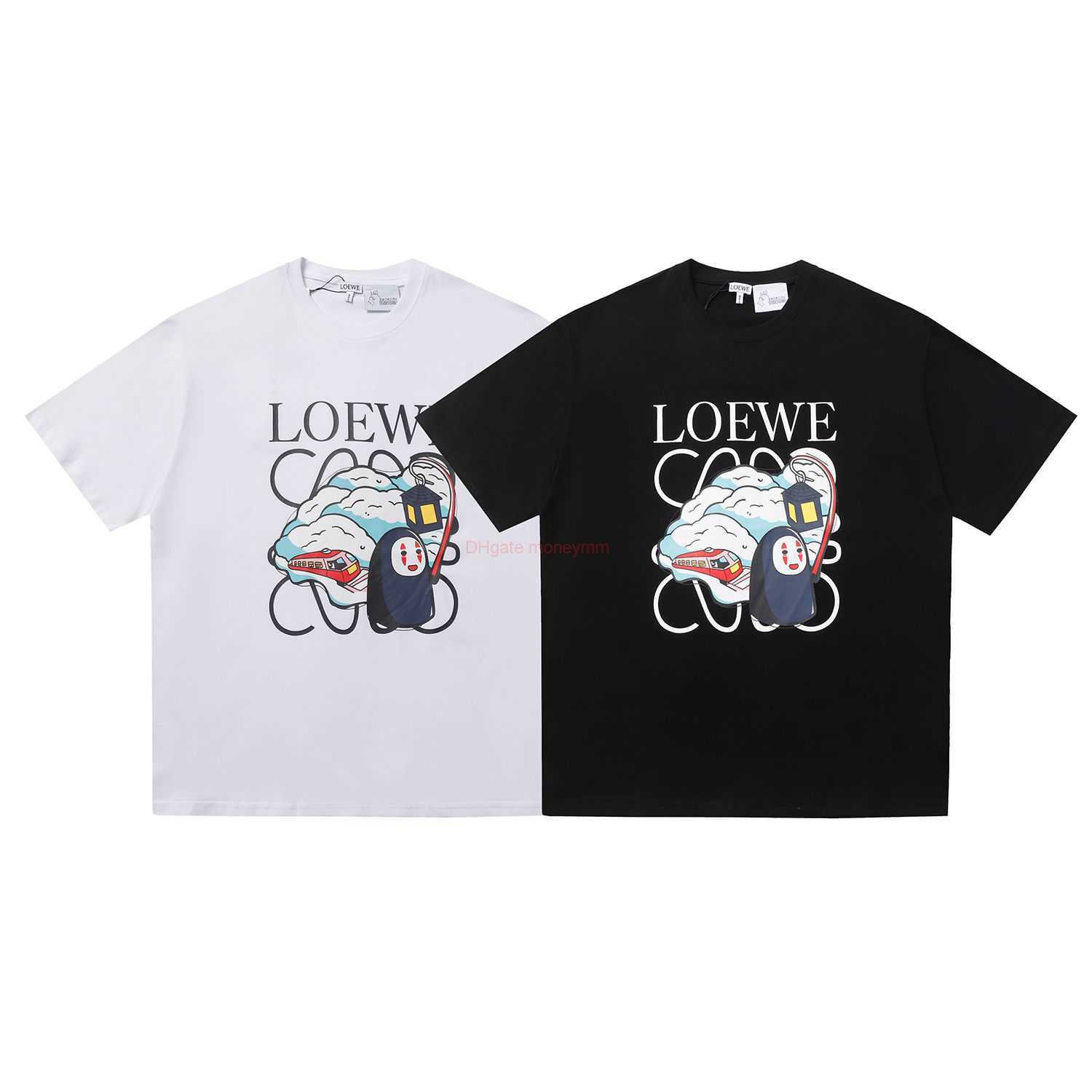 

Designer Fashion Clothing Tees Tshirts Loeweluo Yi Wei Long Cat Qianyu Qianxun Series Faceless Mens Train Printing Short Sleeve Tshirt Luxury Casual Streetwear Top, Black