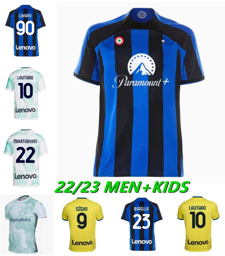 

22 23 LUKAKU LAUTARO soccer jerseys 2023 home away 3rd CORREA DZEKO BARELLA maillots de futol Gosens football shirt SKRINIAR DE VRIJ BROZOVIC DIMARCO men kids uniform