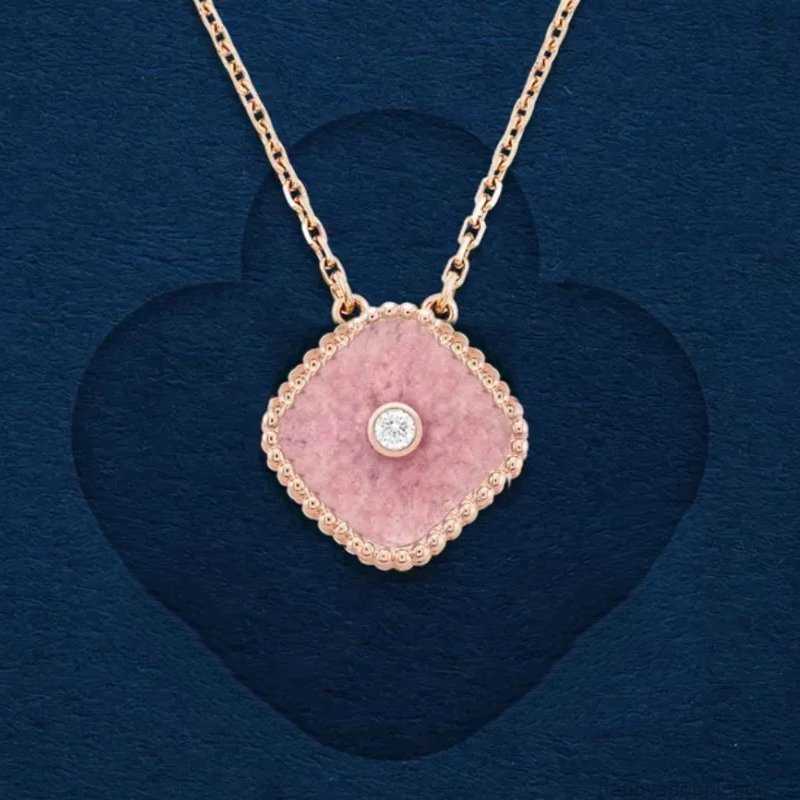 

18K gold four leaf clover large flower pendant necklace multicoloured French luxury brand V classic necklace fashion designer on women crime wedding valentine gift