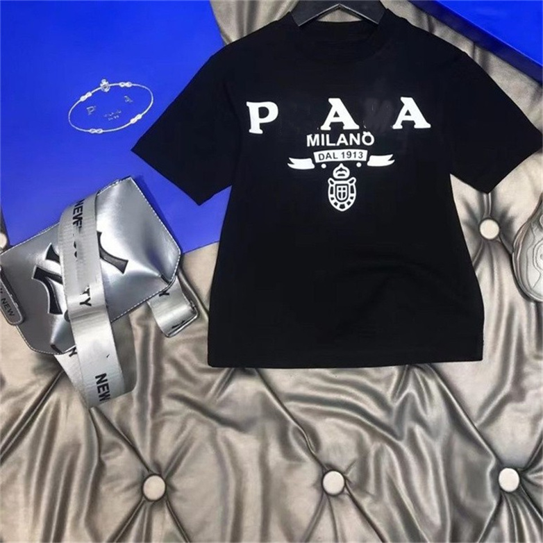 

23ss designer t shirt child tshirt toddler tee kid boys girls Round neck Pure cotton Solid color letter logo printing t-shirt High quality kids clothes 90cm-160cm C02