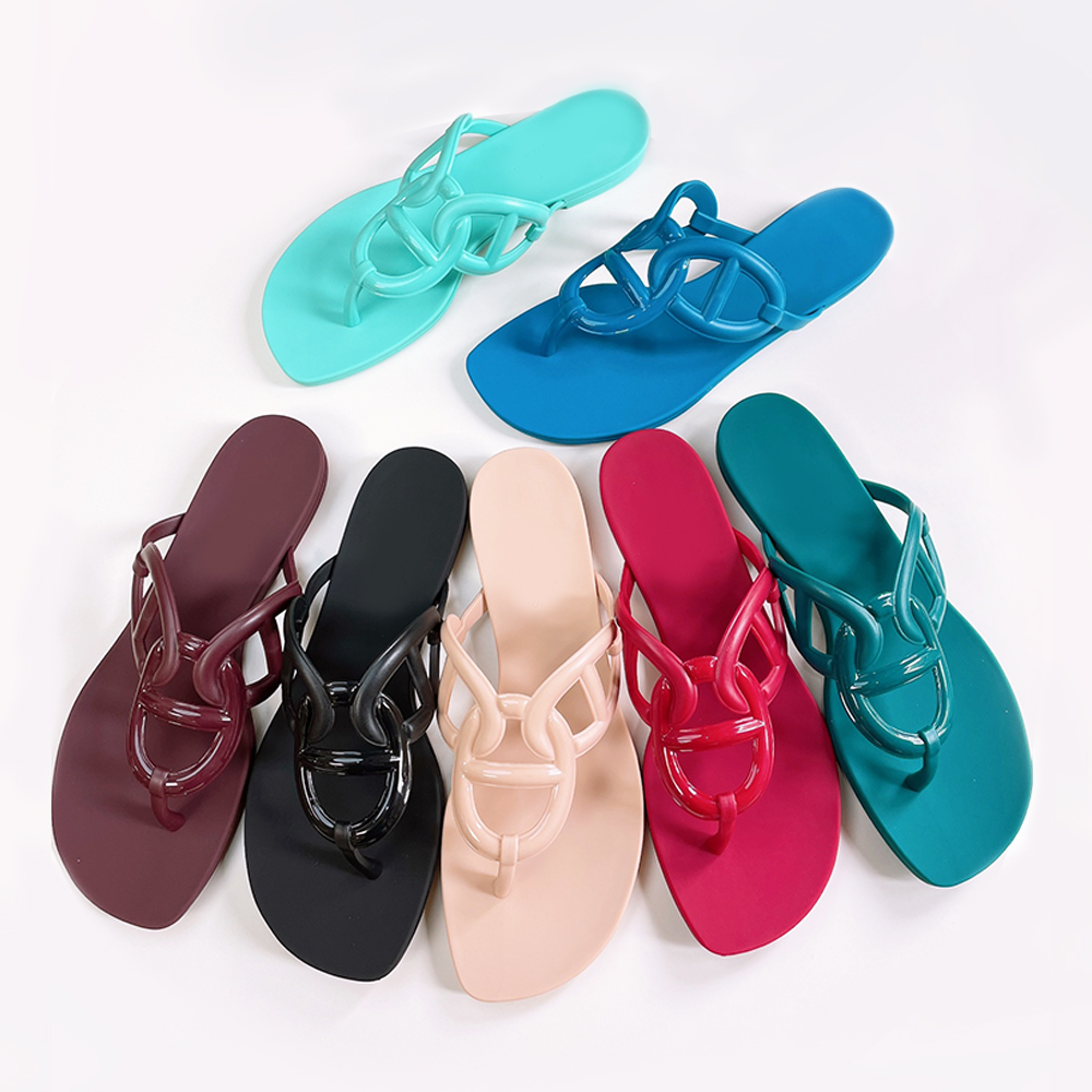 

H* Top Quality Designer Ladies Slippers 2023 New Flip-Toe Flat Comfort Outer Sandals Cross Strap Fashion Classic Leisure Women's Shoes, Color 1