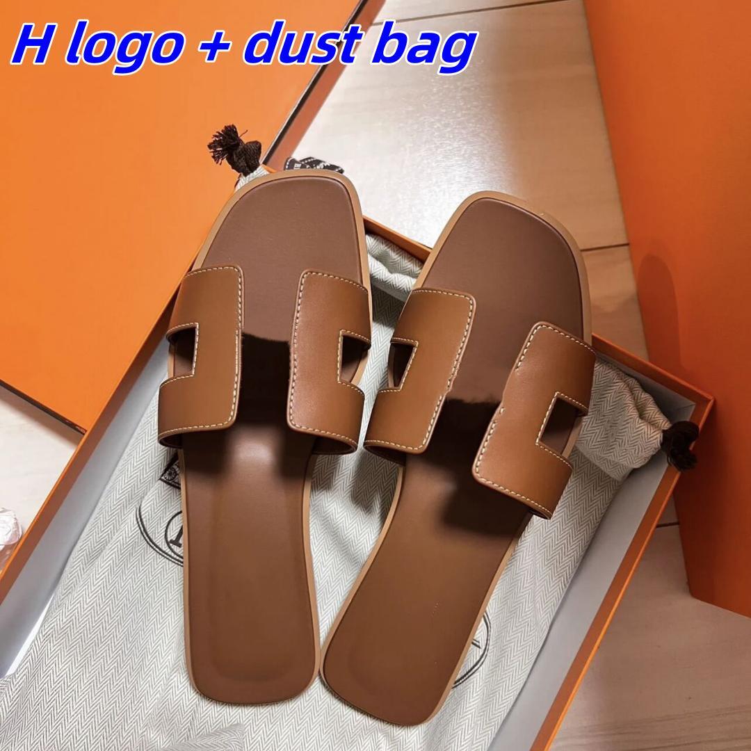 

Summer Ladies Sandals Genuine Leather Ladies Slippers Summer Luxury Flat Slippers Ladies Beach Sandals Party Wedding Oran Slippers Size 35-43, Color 6
