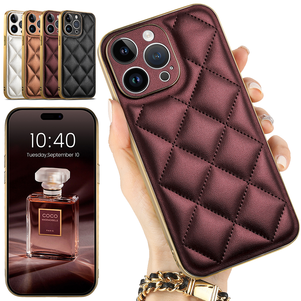 

New High Quality Geometry PU Leather Soft Phone Case For Iphone 14 Pro Max 14 Plus 11 12 13 Pro Max Phone Cover for 12 ProMax