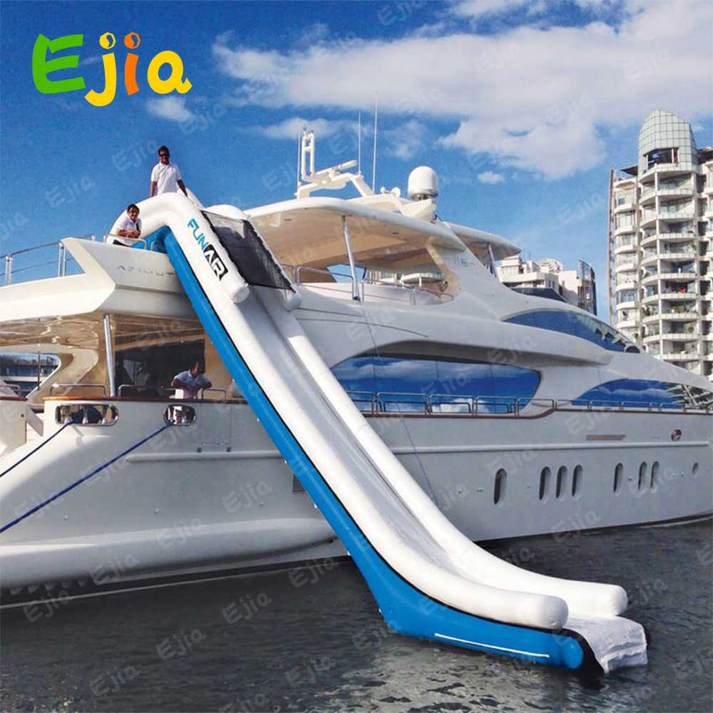 

Commercial Water Play Equipment Inflatable Water Yacht Slide / Inflatable Dock Slide For Boat