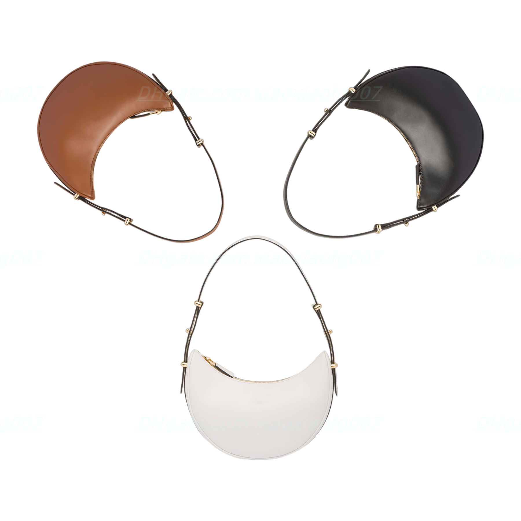 

Original Luxurys shoulder bags handbags Cosmetic Bags Quality Designers Women Hand clutch bags Totes Underarm package Fashion New items Moon bags Evening Bags, Brown