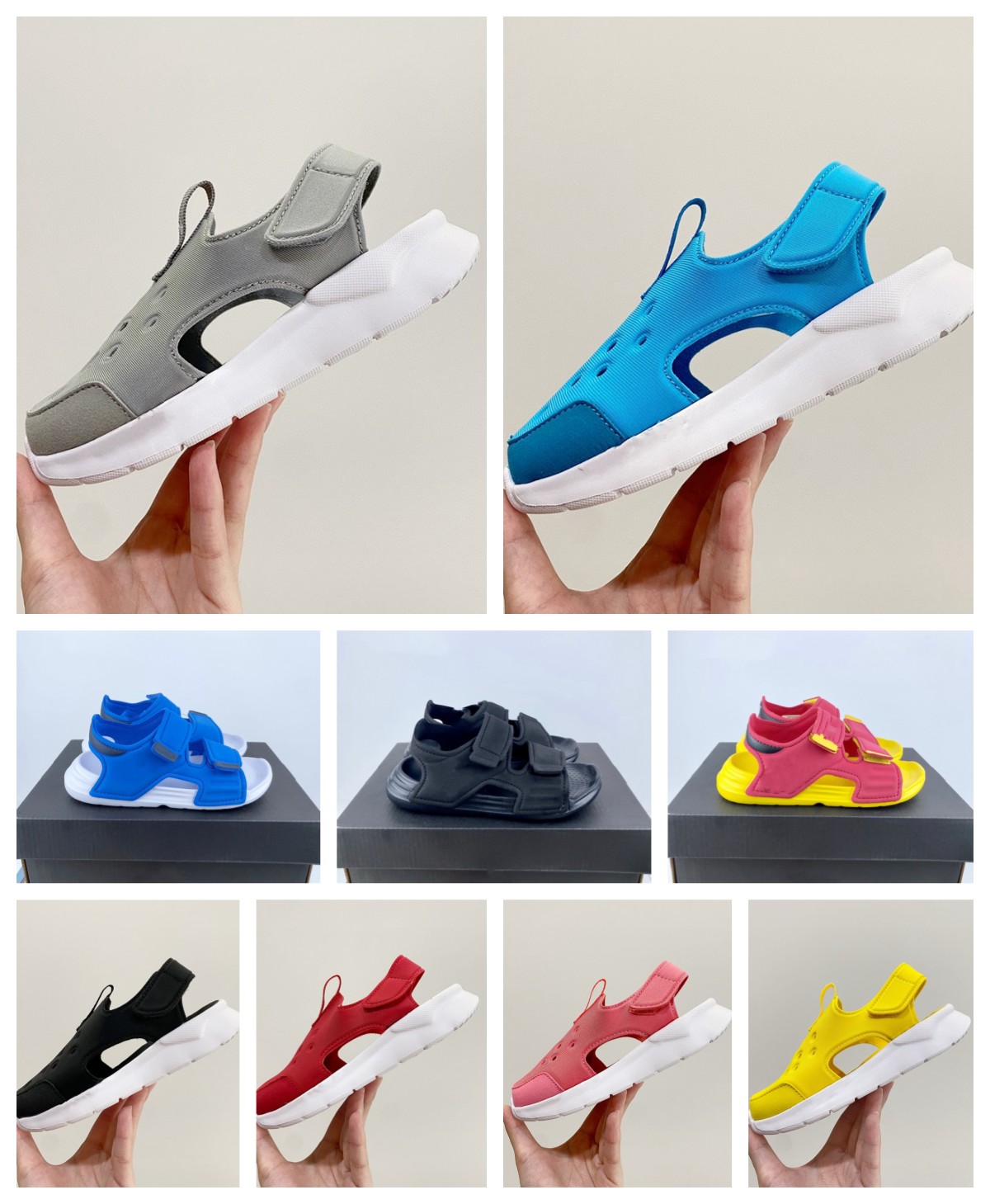 

2023 Athletic Outdoo Children Sandals Kids Shoes Toddlers Baby Youth Summer Slipper Rubber Sole Casual Breathable and non slip boy girl Shoes Size 24-35, As picture