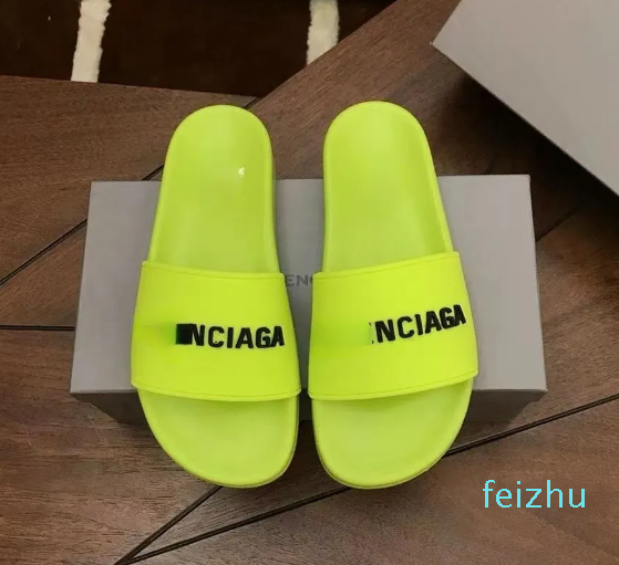 

Slippers men and women OP14 INS super fire lovers letter candy color thick bottom fashion all-match wear a word slippers, Sky blue