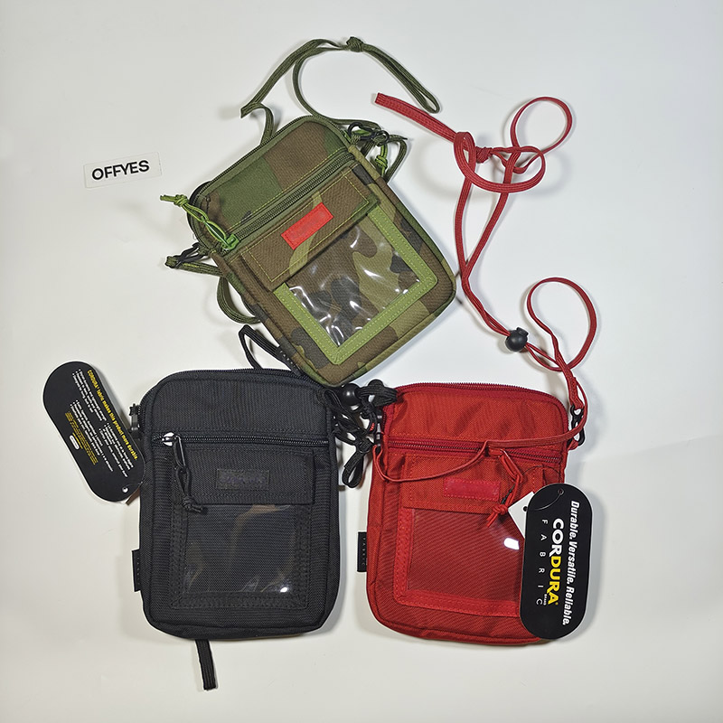

Utility Pouch SS19 Women Men Messenger Bags Shoulder Bag Designer Side Sling Bag Chest bag Cross body pouch Black Red Camo Corudra nylon outdoor bag