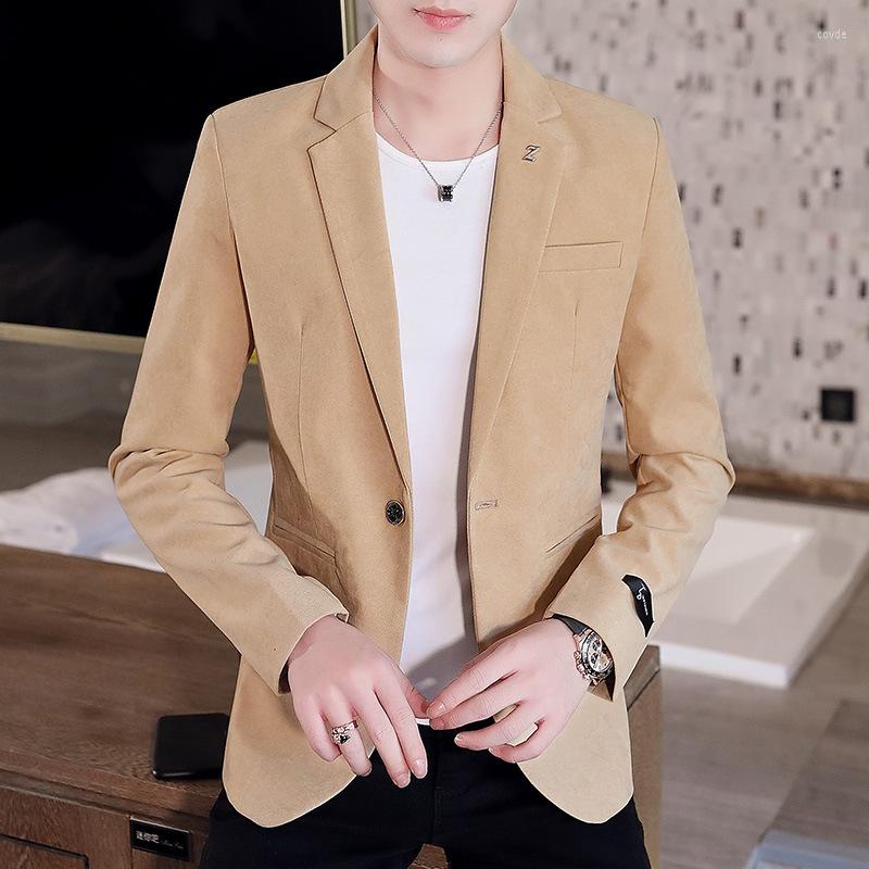

Men's Suits 2023 Men's Trendy Handsome Slim Fit Solid Color Blazer Youth Casual Blazers, Black