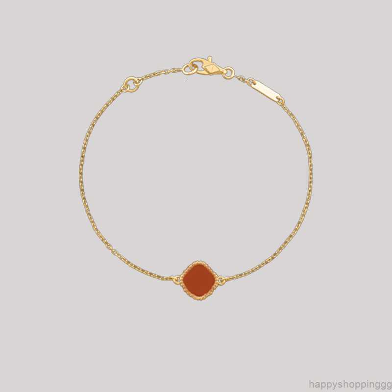 

Red flower bracelet 18 style Fashion Classic 4/Four Leaf Clover Charm Bracelets Bangle Chain 18K Gold Agate Shell Mother-of-Pearl for Wedding