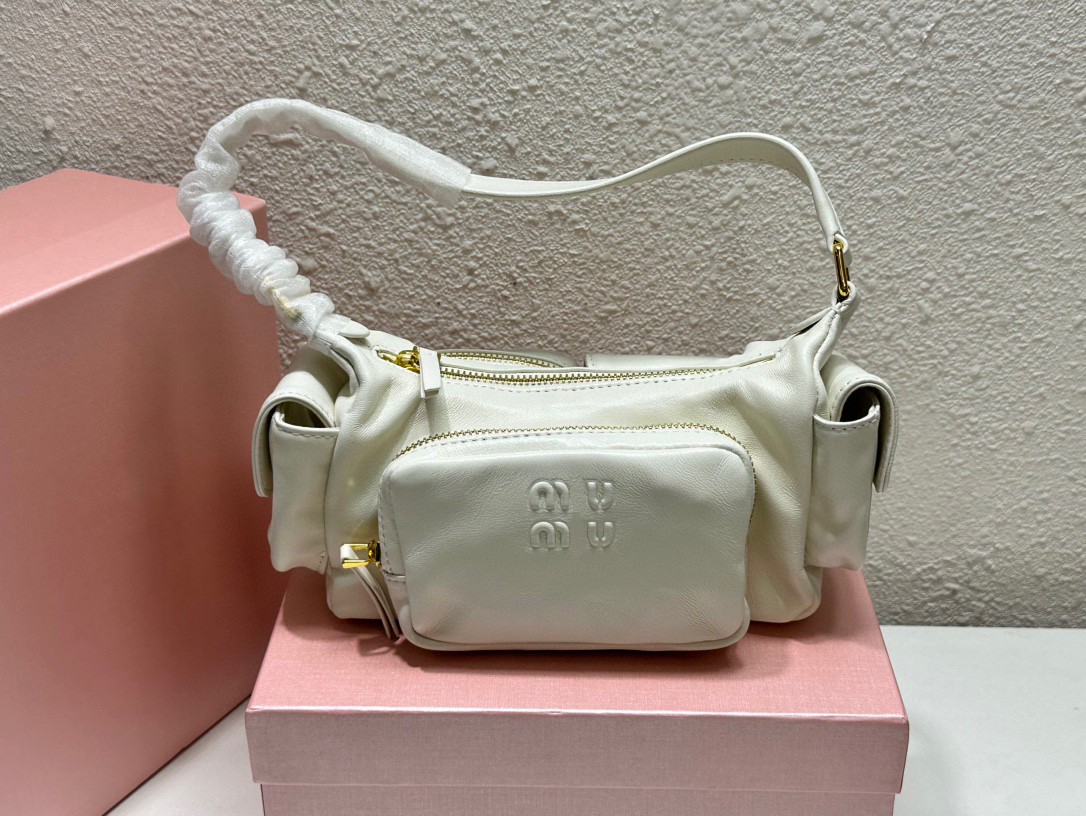 

Fashion MIU Locomotive Bag Women's Camera Bag Zipper Shoulder Bag Classic Leather Adjustable Shoulder Strap Designer Luxury, Yellow