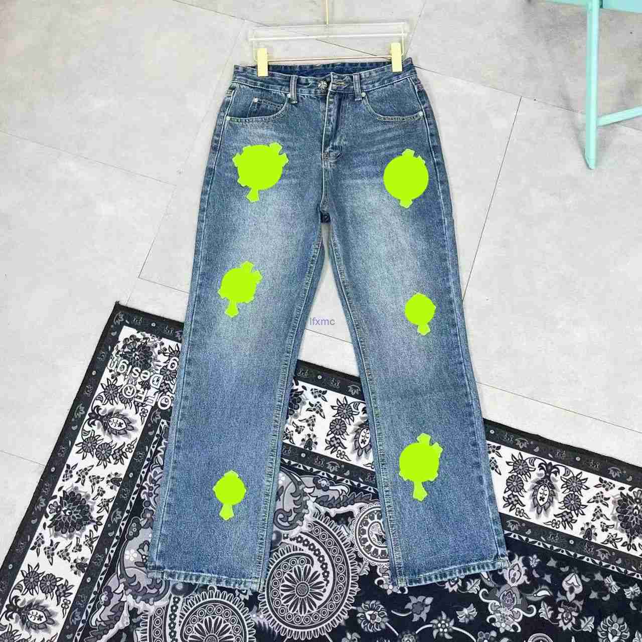 

Men's Jeans 2023 Mens Designer Make Old Washed CH Straight Trousers Letter Prints for Women Men Casual Long Style 80DT