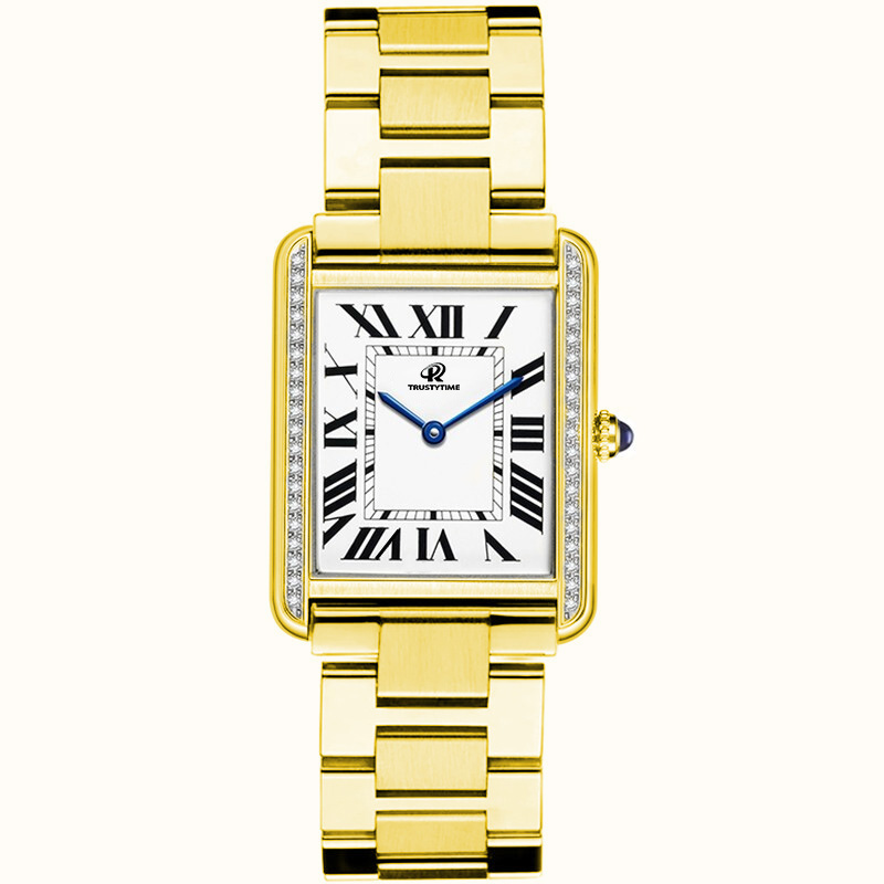 

Designer Watch Women's Watch Quartz Movement Gold Band Stainless Steel Folding Buckle Simple Watch Sapphire Glass, Color20