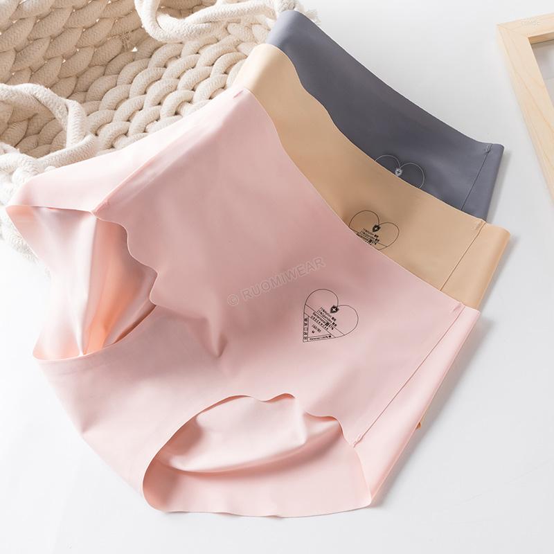 

Women's Panties ROFSU Sexy Seamless Ultra-thin Lace Briefs For Women's Comfort Mid-Rise Ruffles Intimate Lingerie Summer 3pcs/lot, Random 3 color